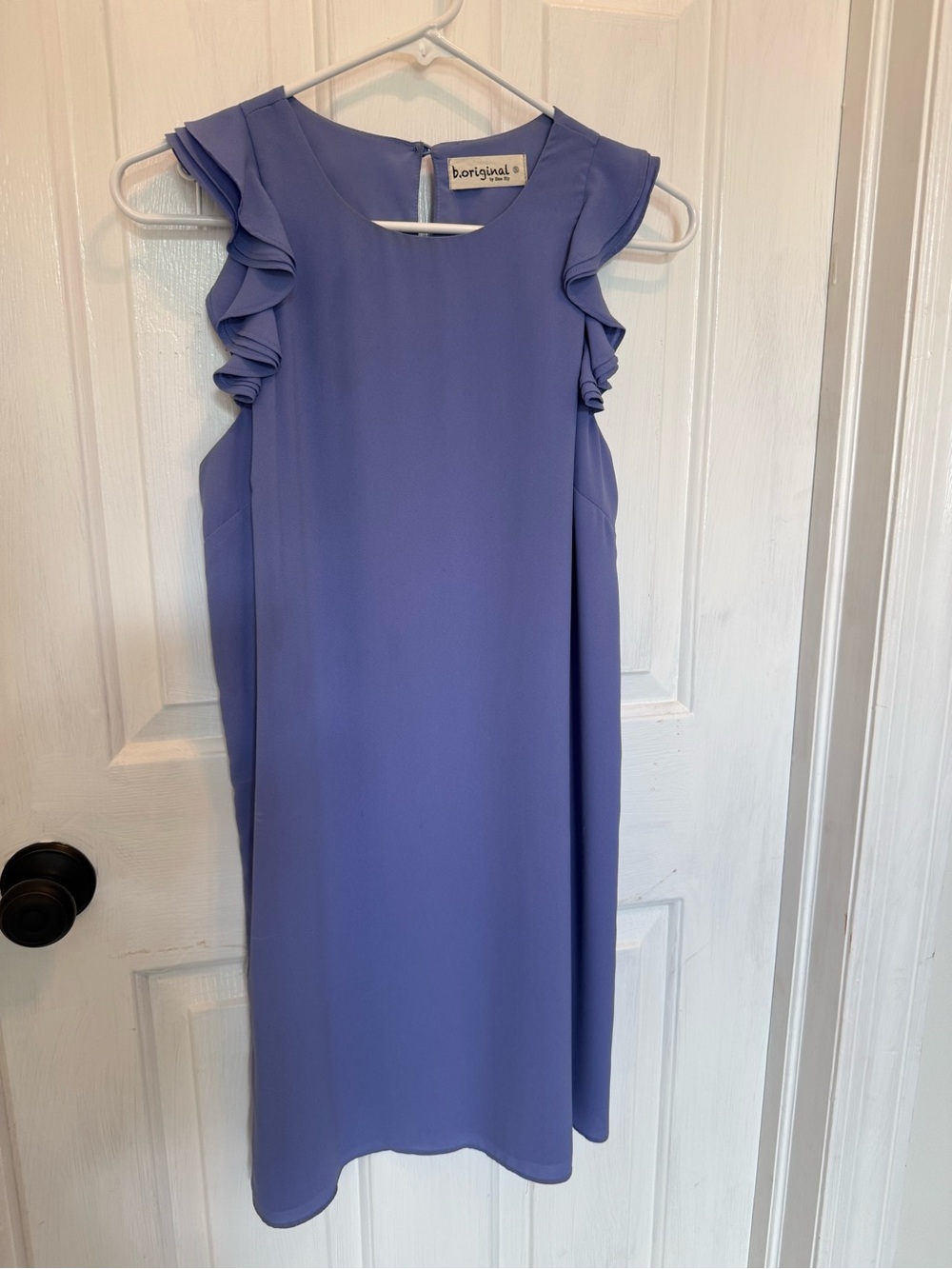 Lavender Ruffle Sleeve Midi Dress